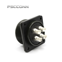 Connecteur circulaire électrique industriel fileté femelle 4 broches, série PSCCONN MS5015 MS3102A 32-17S, prise aviation robuste