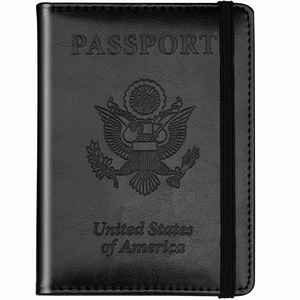 Diary Leather RFID Blocking Slim <b>ID</b> Card <b>Holder</b> Thermal Binding Hardcover 10.8X14.5CM UV Printing - Product Image 1