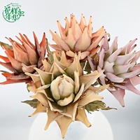 Majestueuze gigantische 70cm kunstmatige koningsprotea bloem van zijde, grote bloeigrootte, exotische uitstraling voor bruiloft, binnenhuisdecoratie, centerpiece.