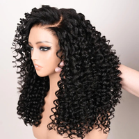 Perruque en cheveux humains sans colle, prête à porter, avec boucles profondes en C, densité 300 %, vente en gros