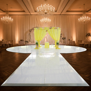 Système de piste de danse interactif pour mariage avec verrouillage par came et revêtement en bois pour événements - Product Image 6