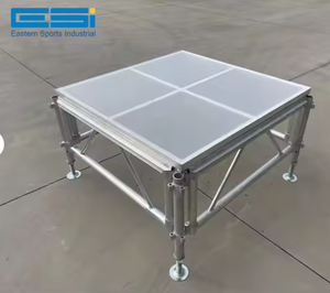 Panneau de scène en verre professionnel ESI Base en aluminium robuste Conception modulaire 500kg Capacité de charge Installation rapide Portable Élégant - Product Image 1