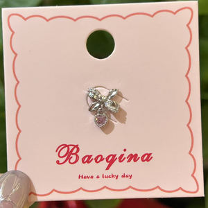 बारीक स्टड इयररिंग्स ने महिलाओं के लिए छोटे स्टड ईयररिंग्स के लिए दिल शादी के गहने बनाए - Product Image 5