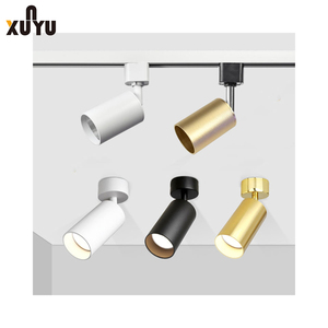 Vàng trắng vòng bề mặt gắn xi lanh có thể điều chỉnh đường sắt tại chỗ chiếu sáng LED theo dõi đèn LED theo dõi ánh sáng lịch thi đấu GU10 nhôm - Product Image 6