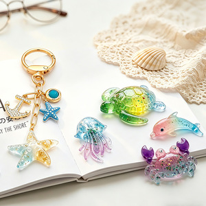 Oceaandieren hanger siliconen mal DIY hars kwallen zeemeermin sleutelhanger sieraden mal - Product Image 3