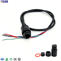 Cable de Red POE de 9 Pines Personalizado para Cámara, con Clasificación IP67 a Prueba de Agua, Cable Estañado de un Solo Extremo, para Exteriores, Electrodomésticos