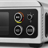 Four à Frire Électrique en Acier Inoxydable 400°C 3-en-1 avec Grille à Pizza, Appareil de Cuisine Professionnel pour Comptoir de Boulangerie