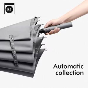 Parapluie automatique personnalisé avec impression de logo pour adultes - Cadre en fibre de verre, utilisation en voyage, 4 saisons, cadeaux d'affaires en gros - Product Image 2
