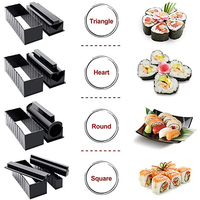 Ensemble de fabrication de sushi en plastique, machine à feuilles de riz, machine à rouleaux de sushi