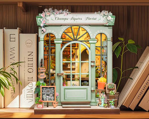 Vente flash : Kit de <span class=keywords><strong>maison</strong></span> miniature à faire soi-même pour les livres - Porte-livres Book Nook, assemblez votre propre chalet de jardin féerique, décoration de bureau unique - Product Image 4