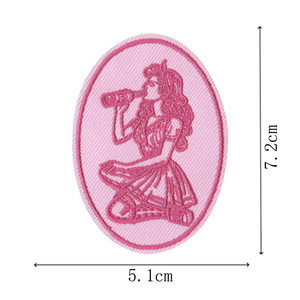 Patch brodé thermocollant <span class=keywords><strong>Trophy</strong></span> Wife, motif cercle 'Talk Thirty to Me', 3 pouces, 'Make Heaven Crowded', rose - Product Image 5