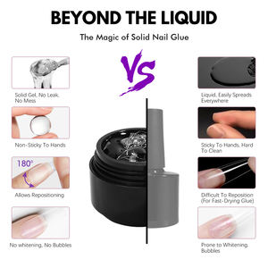 FZN TPO FREE Nouvelle colle à ongles Gel X 3 en 1 multifonctionnelle OEM Marque privée personnalisée Colle à ongles solide en gel pour faux ongles - Product Image 6