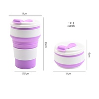 Bouteille d'eau pliable en silicone de 350 ml, personnalisable avec logo, rétractable, idéale pour le sport et les voyages, best-seller