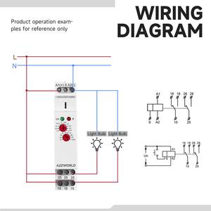 Relé Paso a Paso Silencioso AC/DC 12V 24V 240V y Temporizador Modular Mini Biestable + Temporizador 0.1s-10 Días 2 Funciones en 1 - Product Image 5
