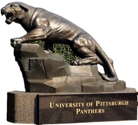 Statue en bronze, grande taille, sculpture animale du parc de jardin, statue de panthère noire, en laiton et cuivre, à vendre