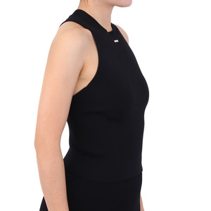 Suéter personalizado para mujer, Chaleco de punto acanalado, camisetas sin mangas, prendas de punto cortas para niña, camisola de mujer, Top de punto, suéteres para mujer, chaleco - Product Image 4