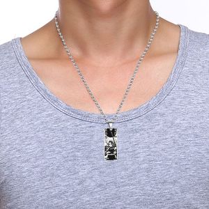 Punk Individuatie Emaille Tarotkaart Sieraden Hanger Rvs Sleutelhanger En Ketting Voor Dames Heren - Product Image 4