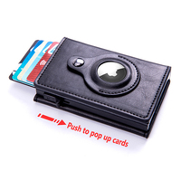Dompet Lipat Tiga Pria Multifungsi dengan Tempat Kartu Pop Up, Anti RFID, Kulit Buatan Mewah, Logo Custom