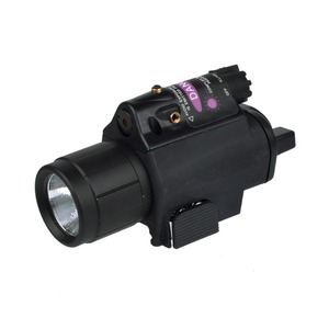 Compact Multi-Function Flashlight, Black Plastic Combo <b>Light</b> with Red Laser and <b>Remote</b> Pressure <b>Switch</b> for Tactical Use - Product Image 1