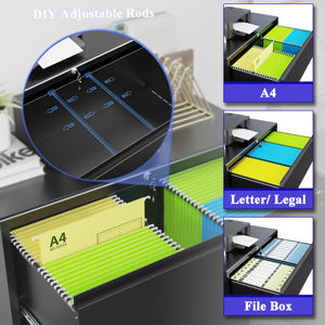 Office Furniture 3 <b>Drawer</b> Metal Steel <b>Cabinet</b> Under Desk <b>Drawer</b> <b>Filing</b> <b>Cabinet</b> - Product Image 3