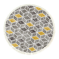 Tapis transfrontalier de style nordique, motif panier suspendu, imprimé maison, forme unique, lavable en machine, pour salon et chambre