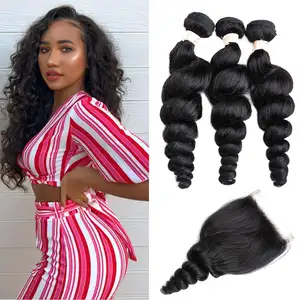 wholesale human hair weaves 100% virgin human hair Flat Weft Peruvian Hair loose wave