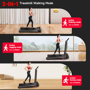 YPOO Incline Foldable <strong>Walking</strong> <strong>Pad</strong> with Handle Bar <strong>Walking</strong> <strong>Pad</strong> Foldable Wireless Folding Treadmill 2 in 1 with Remote Control - Product Image 4