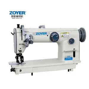 Zoyer ZY5302BH Large Hook Double Needle Chain Stitch Zigzag Sewing Machine Automatic Manual Feed Industrial Leather Garment