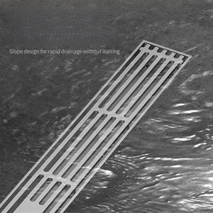 Modern <b>Linear</b> Anti-Corrosion Shower <b>Drain</b> Removable Grate Brushed Gold 304 Stainless Steel Rectangle <b>Drain</b> - Product Image 4
