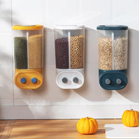 Grands récipients hermétiques pour le stockage des aliments Distributeur mural de riz de cuisine en plastique Distributeurs d'aliments secs pour le stockage des céréales