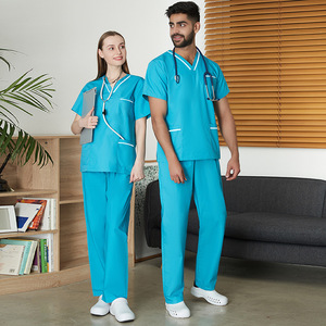 Gran oferta, uniformes médicos, uniforme de enfermera de Hospital elástico, uniformes de moda Unisex personalizados, conjuntos de uniformes médicos, uniformes de LICRA - Product Image 2