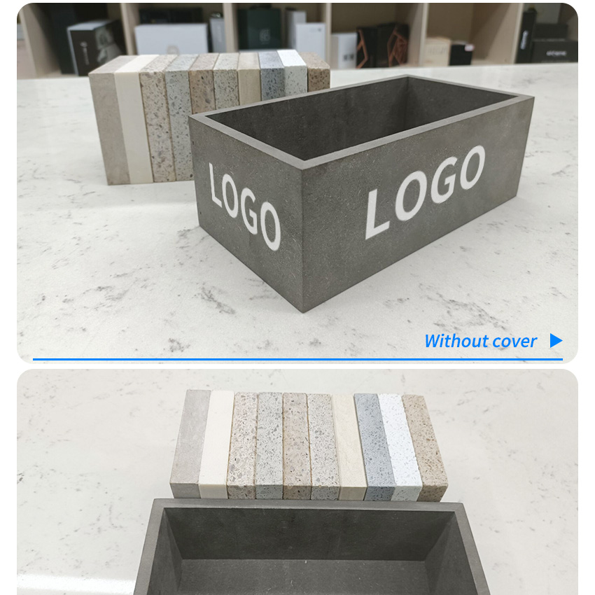 High Quality Marble Show Boxes Display For Ceramic Rock Granite Quartz Portable Wooden Packaging Case Tile Stone Display Box