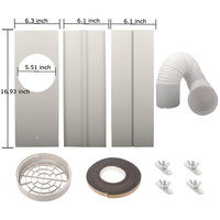 Placa de Sellado de Ventilación de PVC Blanca YOD para Aire Acondicionado Portátil, Kit de Ventana, Accesorios para Puerto HVAC, Adaptador de Manguera de Escape Deslizante