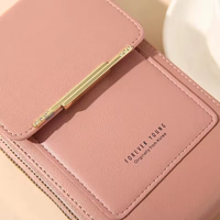 Sac à main en cuir imperméable pour femme, porte-cartes et portefeuille, avec écran tactile, idéal pour la promotion (vente en gros)