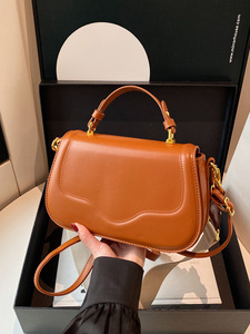 2025 hợp thời trang của phụ nữ Crossbody Vai Túi màu nâu sẫm vỏ sò với Polyester lót xách tay giản dị mùa xuân mới yên Túi - Product Image 4