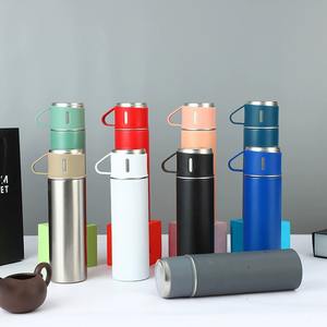 Premium 3pc Coffret Cadeau En Acier Inoxydable Double Paroi Isolé Sous Vide <span class=keywords><strong>Thermos</strong></span> Flacon 500ML Sans BPA Étanche Sport Bouteille D'eau - Product Image 2
