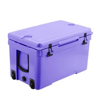 Glacière de pêche portable d'extérieur personnalisable, grande capacité 115QT, moderne, isotherme, en PE rotomoulé, écologique, à roulettes, étanche