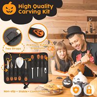 Kit de sculpture de citrouille d'Halloween, 9 pièces