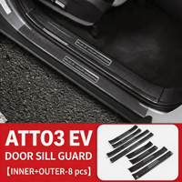 BYD ATTO 3 Yuan Plus Bande de protection de seuil de porte en fibre de carbone à transfert d'eau, anti-rayures, garniture de protection intérieure pour seuil de porte