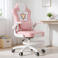 Chaise pivotante ergonomique pour enfants, design ergonomique, pivotement à 360 degrés, hauteur réglable, soutien lombaire, correction de la posture pour les devoirs à la maison