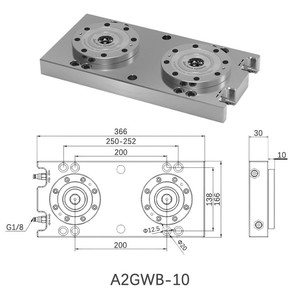Système <span class=keywords><strong>de</strong></span> fixation pneumatique multi-stations à deux points <span class=keywords><strong>de</strong></span> serrage, à changement rapide, avec <span class=keywords><strong>plaque</strong></span> <span class=keywords><strong>de</strong></span> base, pour automatisation, fabriqué en Chine, garantie 3 mois - Product Image 4