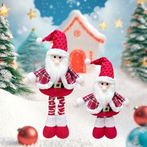 Figurines de Noël télescopiques <span class=keywords><strong>en</strong></span> peluche (Père Noël, Bonhomme de neige, Renne) rétractables pour décorations de fête de Noël à la maison - Product Image 5