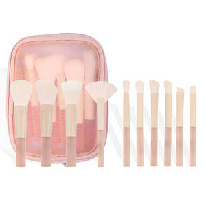 Grosir Set kuas rias 10 potong portabel Mini kuas Perona mata aplikator perona pipi Foundation alat kuas rias kecantikan wajah - Product Image 6