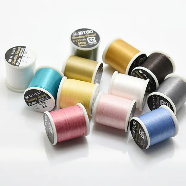 Dtex — Bracelet en Nylon coloré japonais, 50 mètres, fil à perles Miyuki, 330