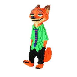 Factory Direct <span class=keywords><strong>Large</strong></span>-<span class=keywords><strong>Size</strong></span> Nick Fox Judy Rabbit <span class=keywords><strong>Building</strong></span> Block Toy Set High-Difficulty Puzzle Presente para Meninos Meninas Pequena Partícula - Product Image 1