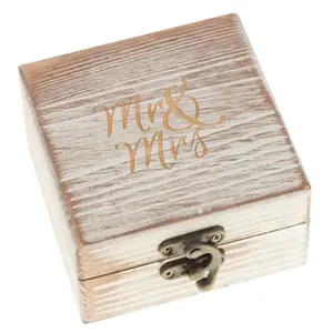 Scatola porta anelli in legno per cerimonia nuziale scatola porta anelli rustica Vintage