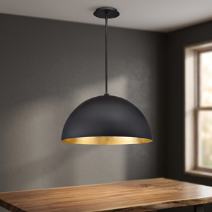 AK Laiton Grande Suspension Ronde En Métal Suspendue en Noir Fini Article Personnalisé Pour La Décoration Intérieure D'hôtel - Product Image 1