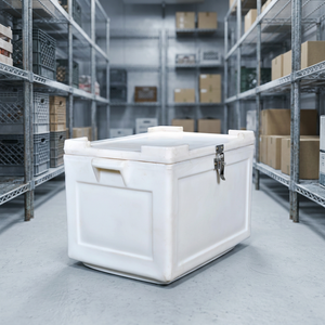 Glacière isotherme robuste de 50 L pour le stockage et le transport de poissons, fruits de mer et aliments - Glacière isotherme en HDPE de 50 L - Product Image 3
