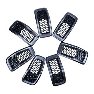 Rejilla delantera para Jeep Cherokee, negra, de plástico ABS, para actualización de modelos 2014-2018. - Product Image 4