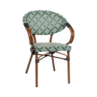 Ensemble de salle à manger de jardin moderne en plein air, cadre en aluminium, chaise en rotin synthétique, meubles pour hôtel, restaurant, parc, villa